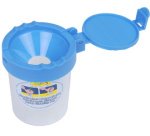 Gobelet pour pinceaux, gobelet transparent, couvercle