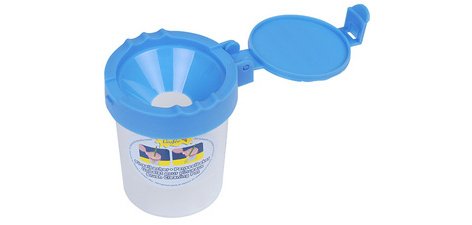 Gobelet pour pinceaux, gobelet transparent, couvercle