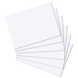 Steekkaarten, A4, effen, wit