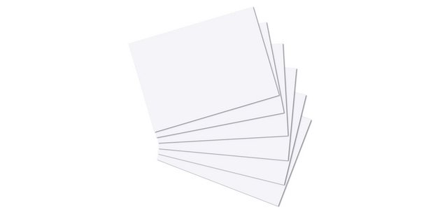 Fiches bistrol, A4, uni, blanc
