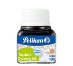 Encre de chine A, 10 ml dans un flacon, noir (17)