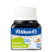 Encre de chine A, 10 ml dans un flacon, noir (17)