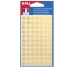 Pastilles adhésives Ø 8 mm Apli or - Pochette de 308