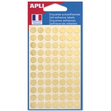 Pastilles adhésives Ø 8 mm Apli or - Pochette de 308