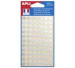 Pastilles adhésives Ø 8 mm Apli argent - Pochette de 308