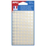 Pastilles adhésives Ø 8 mm Apli argent - Pochette de 308