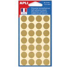Pastille de signalisation, diamètre: 15 mm, or