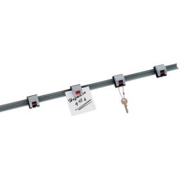 Rail pour clips à rouleau, longueur: 1.000mm, gris