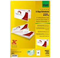 cartes de visite doubles 3C, 90/180 x 55 mm, extra blanc
