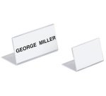 Porte-noms pour table en forme L, en acrylique