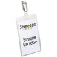 Badge nominatif, fermé en haut, 90 x 60 mm