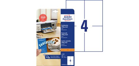 Cartes postales 170 g/m2, (L)148 x (H)105 mm