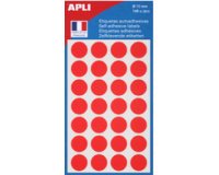 Markeringsetiketten, diameter: 15 mm, rond, wit