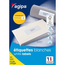 Etiquette universelle, 63,5 x 72 mm, blanc