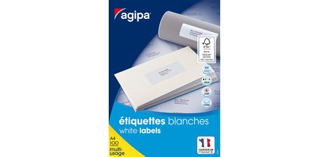 Etiquette universelle, 35 x 35 mm, blanc