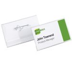 Porte-badge avec épingle torsadée, 90 x 54 mm