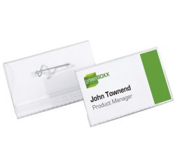 Badge Durable 8006 avec épingle 30x60mm