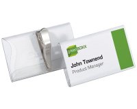 Porte-badge, avec pince crocodile, 90 x 54 mm