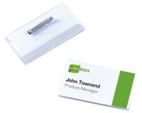 Porte-badge avec épingle, 75 x 40 mm