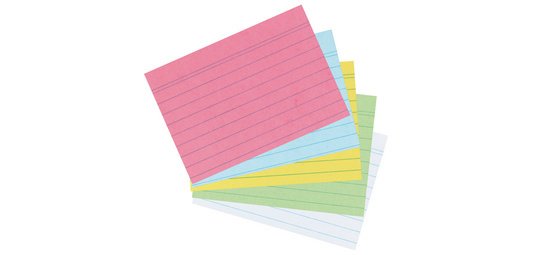 Fiches bristol, A5, ligné