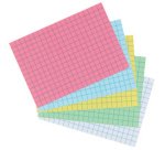Fiches bristol, A5, quadrillé, blanc