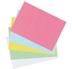 Fiches bristol, A7, uni, blanc