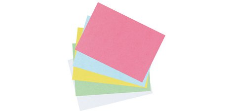 Fiches bristol, A7, uni, blanc