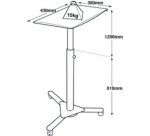 Chariot de projection DV/Dia, en acier, argent