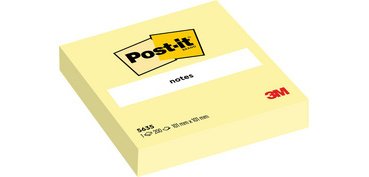 Bloc-note adhésif XL jaune ligné 100 x 100 mm - bloc de 300 feuilles