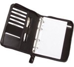 Serviette classeur 'LUINO', A5, similicuir, noir