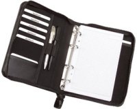 Serviette classeur 'LUINO', A5, similicuir, noir