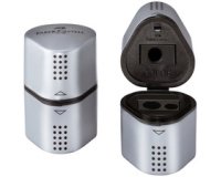 FABER-CASTELL Taille-crayon 3 trous GRIP, argent