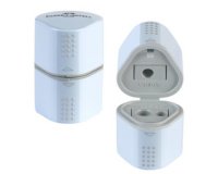 FABER-CASTELL Taille-crayon 3 trous GRIP, bleu ciel