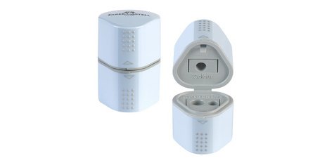 FABER-CASTELL Taille-crayon 3 trous GRIP, bleu ciel