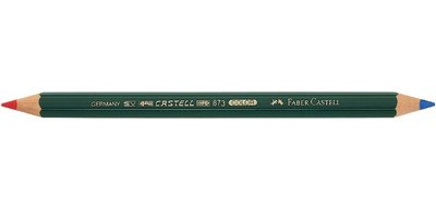 FABER-CASTELL Crayon couleur CASTELL COLOR 873, rouge - bleu
