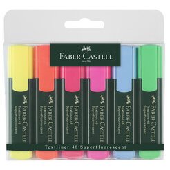 Markeerstift FABER-CASTELL TEXTLINE 48 REFILL - etui van 6 stuks