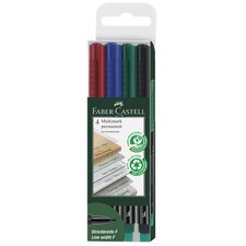 FABER-CASTELL Marqueur permanent MULTIMARK F, étui de 4