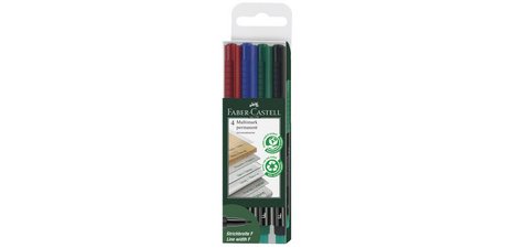 FABER-CASTELL Permanent Marker MULTIMARK M, set of 4