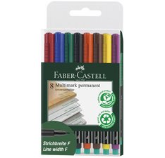 FABER-CASTELL Marqueur permanent MULTIMARK S, étui de 8