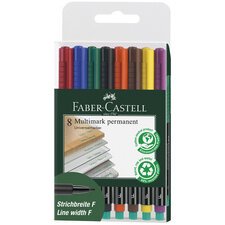 FABER-CASTELL Marqueur permanent MULTIMARK S, étui de 8