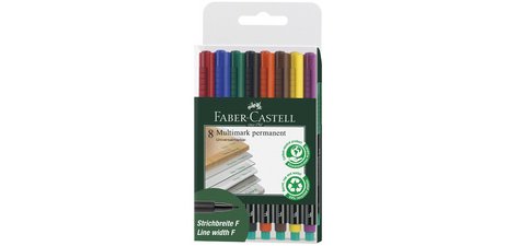 FABER-CASTELL Marqueur permanent MULTIMARK M, étui de 8