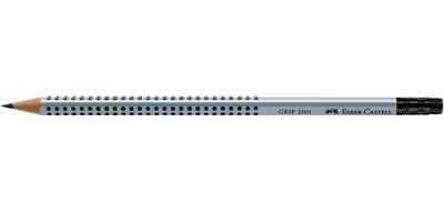 FABER-CASTELL Crayon GRIP 2001 avec gomme, degré dureté: HB