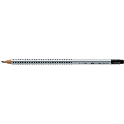 FABER-CASTELL Crayon GRIP 2001 avec gomme, degré dureté: B