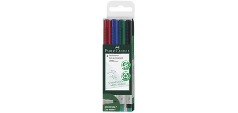 FABER-CASTELL Marqueur NonPermanent MULTIMARK S, étui de 4