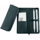 Etui pour stylos, pour 3 stylos, noir, en cuir