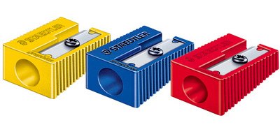 Pencil sharpener, plastic, box of 100