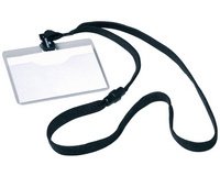 Durable badge met textielband rood, 10 stuks