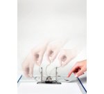 Classeur à levier cartonné Leitz marbré nuageux 180 dégrés A4 - Dos 5,9 cm noir