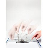 Cloudy marble binder, 180 degrees, A4, 59 mm, black