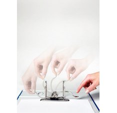 Classeur à levier cartonné Leitz marbré nuageux 180 dégrés A4 - Dos 5,9 cm noir